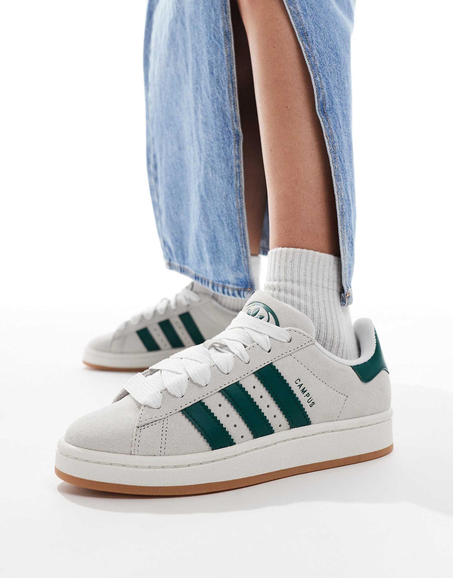 adidas Campus 00s trainers in white and green