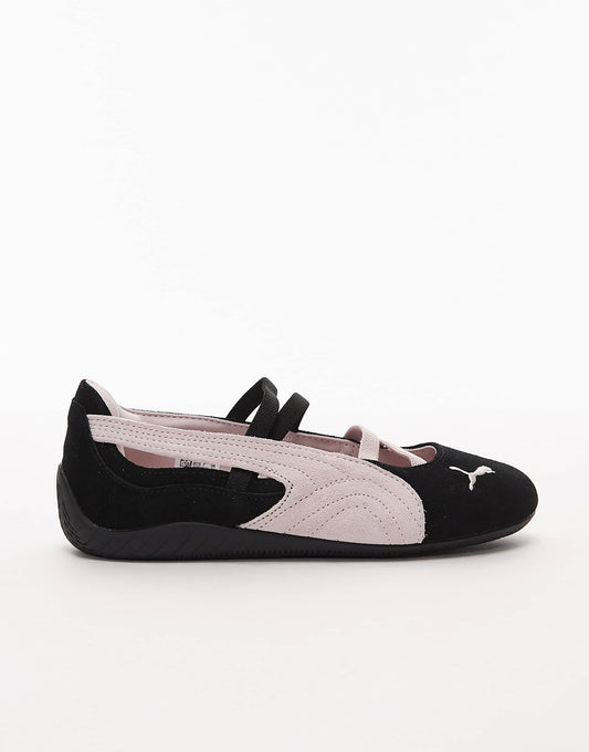 Puma Speedcat ballet flats in black and pink