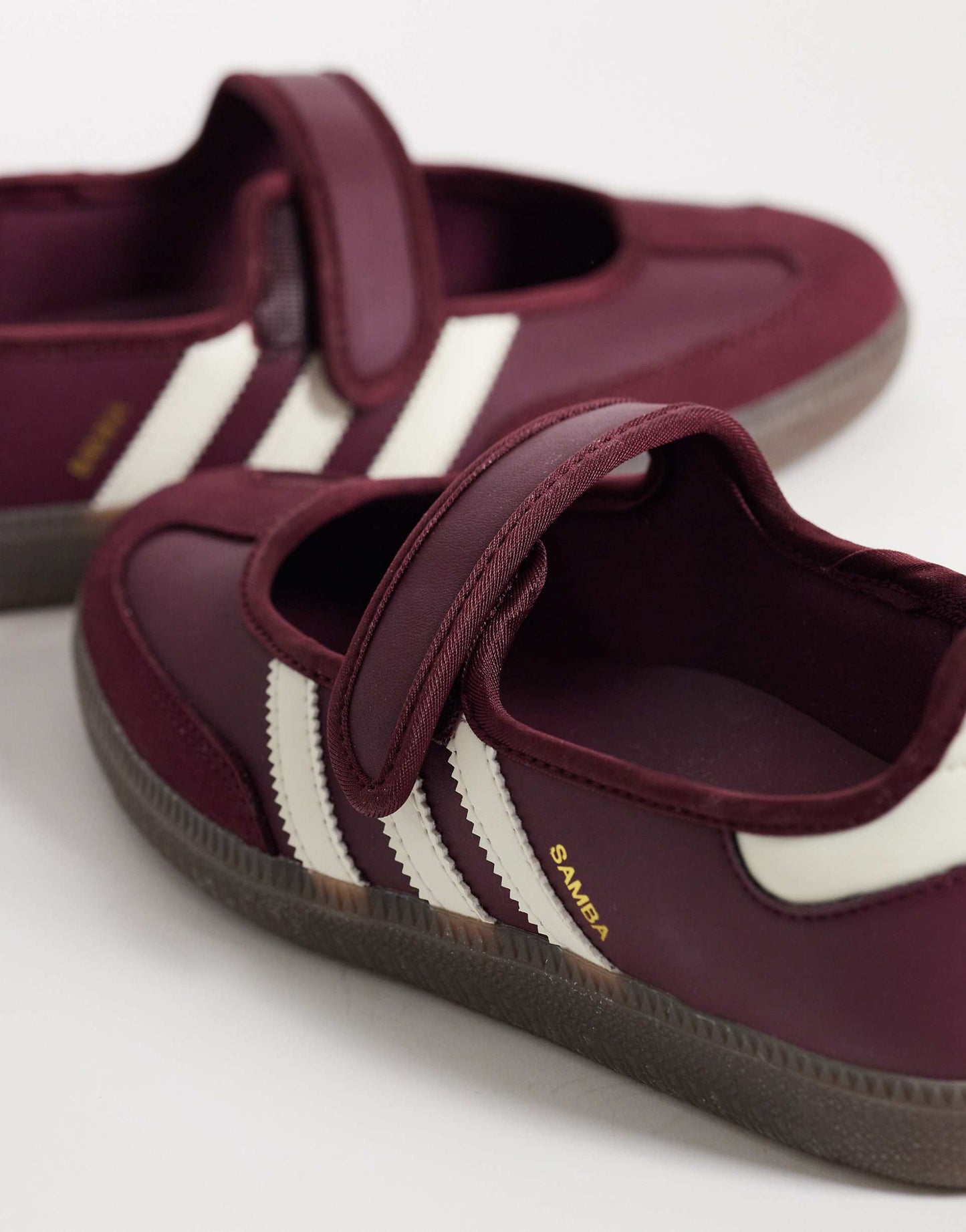adidas Originals Samba Mary Jane in maroon and cream