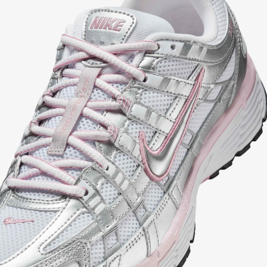 Nike P-6000 unisex trainers in silver and pink