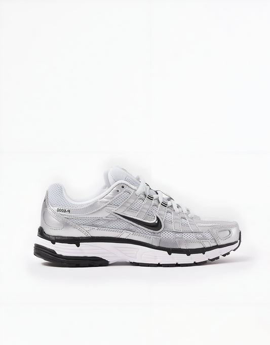 Nike P-6000 unisex trainers in silver and black