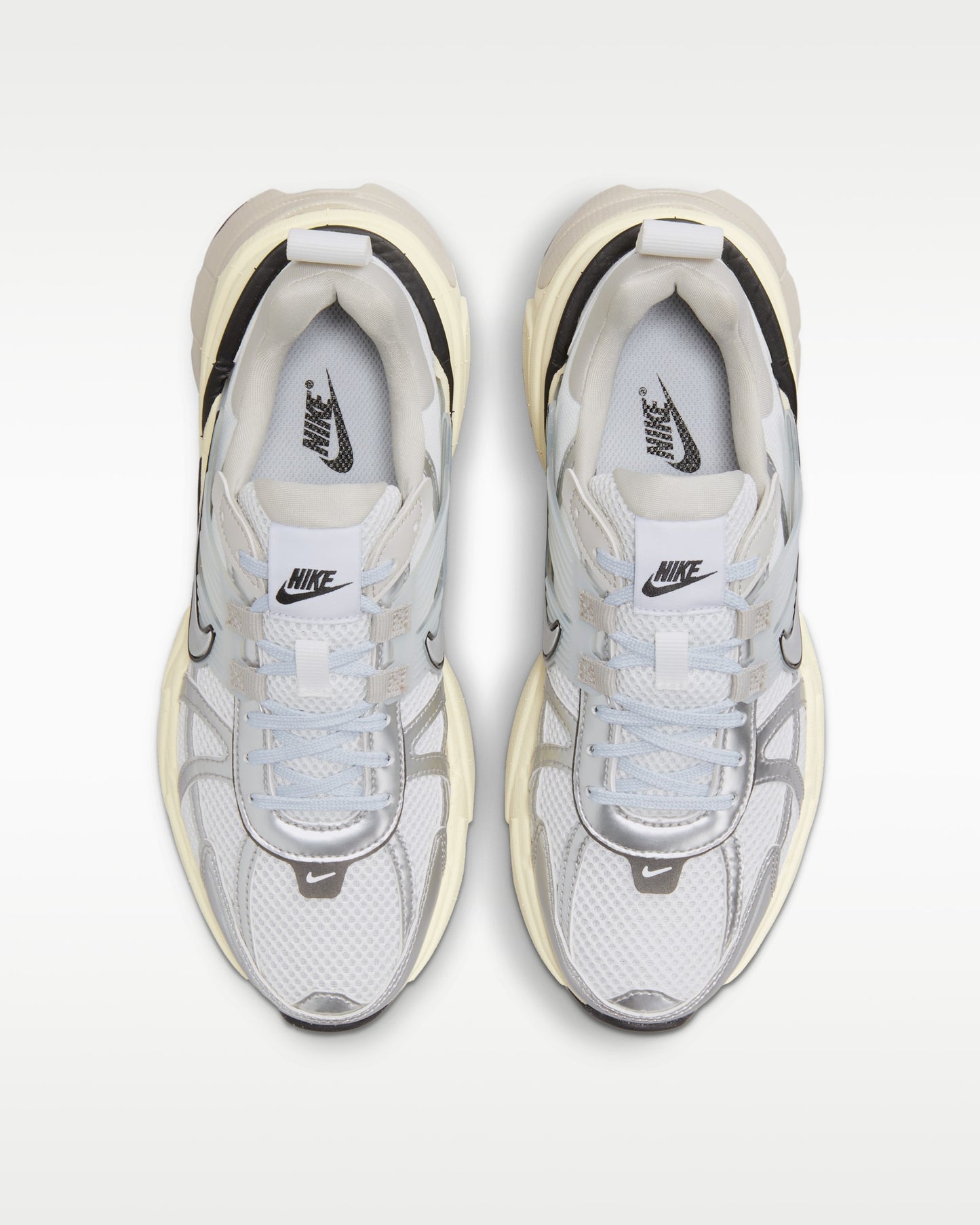 Nike V2K Run unisex trainers in white and silver